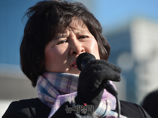 ▲ 이경자 공교육살리기학부모연합 대표. ⓒ뉴데일리 정상윤 기자