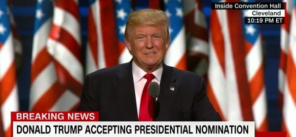 도널드 트럼프 美대통령 당선인이 대통령 취임사에서 '미국의 큰 꿈'을 강조할 것으로 알려졌다. 사진은 트럼프 당선인의 모습.ⓒ美'CNN'중계영상 캡쳐