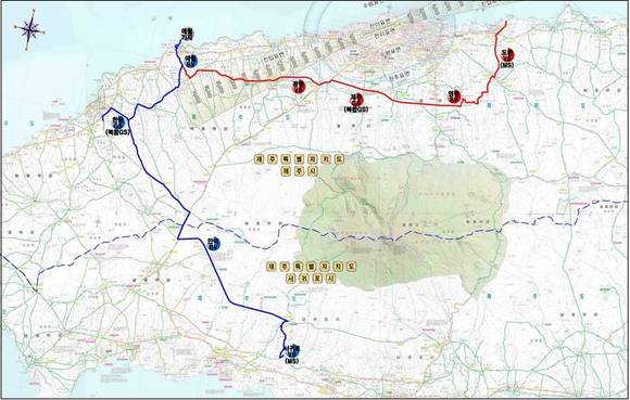 ▲ 가스공사의 애월읍 기지와 파이프라인 설치 개념도 ⓒ가스공사