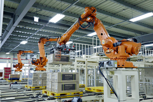 ▲ 경동나비엔 서탄공장 파렛타이징.ⓒ경동나비엔