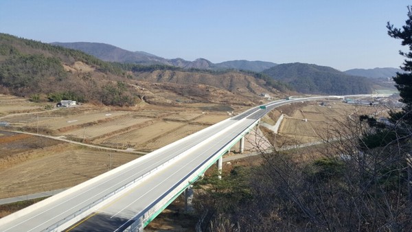 ▲ 충남 청양~우성 도로.ⓒ대전국토청