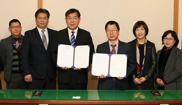 ▲ 대원대학교와 진일산업이 사회맞춤형 교육협약을 갖고 있다.ⓒ대원대학교