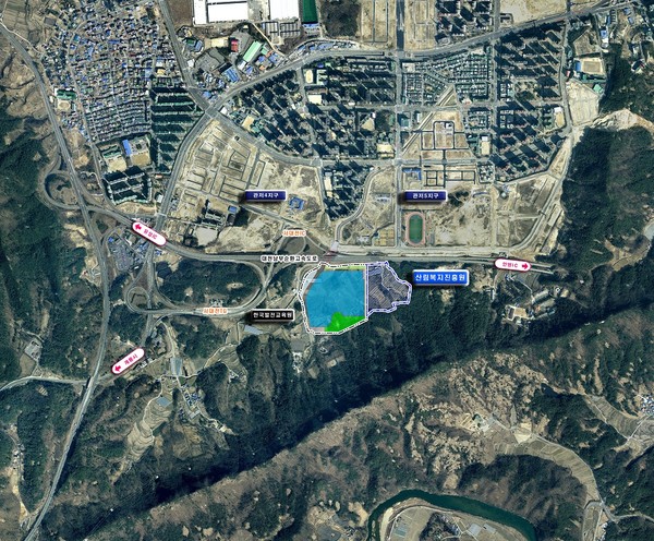 ▲ 산림복지진흥원 위치도 항공사진.ⓒ대전시