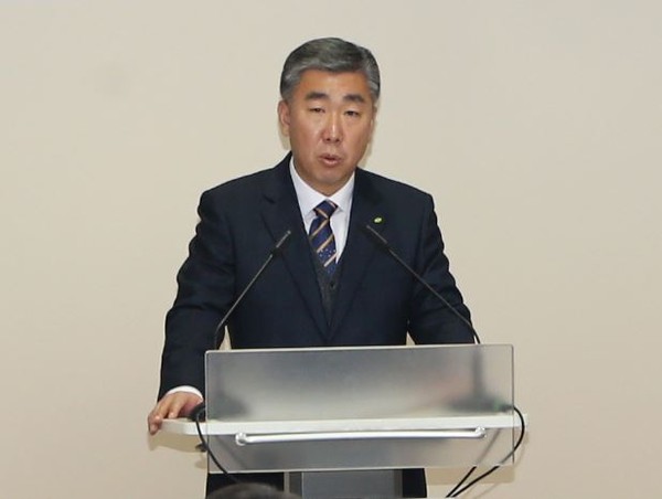 ▲ 충북 청주시 이범석 신임 부시장이 2일 취임사를 하고 있다.ⓒ청주시