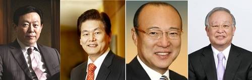 ▲  롯데 신동빈 회장, 효성 이상운 부회장, 한화 김승연 회장, CJ 손경식 회장 ⓒ각 사.