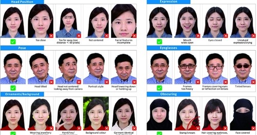 ▲ 중국이 2017년부터 자국 비자를 신청할 때 제출하는 사진 요건을 강화하면서 비자 발급을 거부당하는 사례가 속출하고 있다. 이에 따라 한반도 내 '사드(THAAD)' 배치 결정에 따른 '사드 보복' 조치가 아니냐는 지적이 일고 있다. 사진은 중국대사관 홈페이지에 게재된 비자 사진 관련 예시.ⓒ駐한국 중국대사관 홈페이지 캡쳐