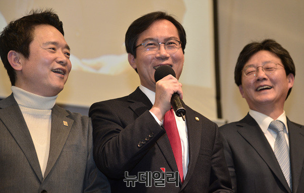 ▲ 왼쪽부터 남경필 경기도지사, 김영우 국회 국방위원회 위원장, 유승민 바른정당 의원 ⓒ 뉴데일리 공준표