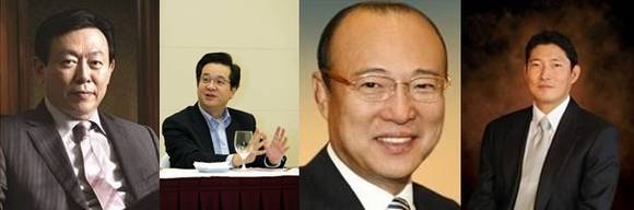 ▲ 왼쪽부터 롯데 신동빈 회장, CJ 이재현 회장, 한화 김승연 회장, 효성 조현준 회장. ⓒ각 사