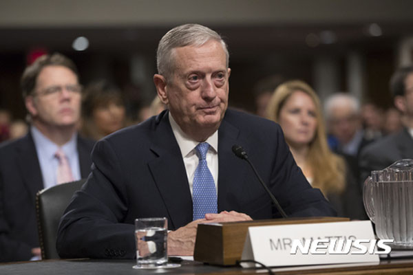 ▲ 제임스 매티스 美국방장관. 北선전매체 '노동신문'은 매티스 美국방장관의 2월 2일 방한일정을 놓고 한국 정부를 맹비난했다. ⓒ뉴시스. 무단전재 및 재배포 금지.