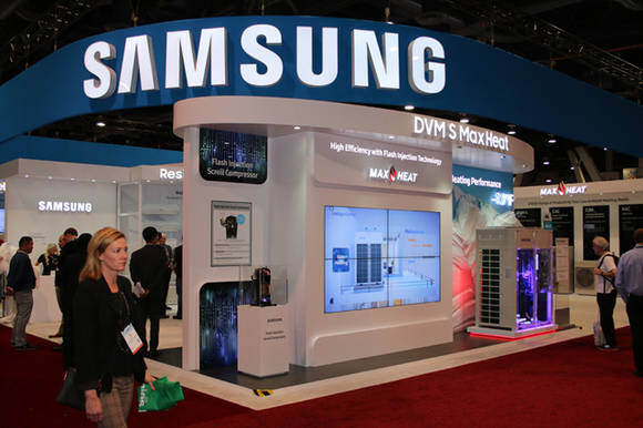 ▲ AHR 엑스포 2017에 참가한 삼성전자 부스 모습. ⓒ삼성전자