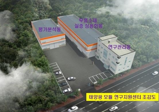 ▲ 충북 진천군 문백면에 들어설 태양광 모듈 연구센터 조감도.ⓒ충북도