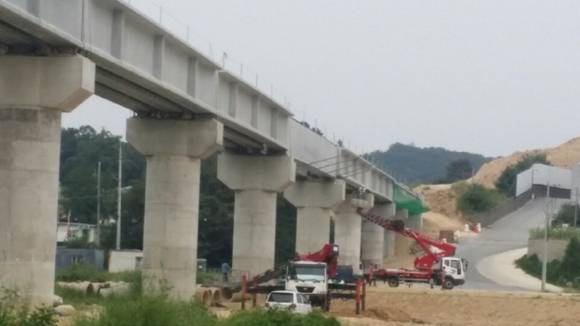 ▲ 계룡건설이 시공 중인 이천~충주 철도건설 제1공구 노반신설 기타공사 현장. ⓒ계룡건설