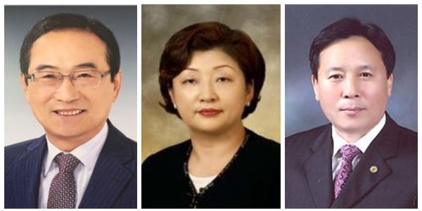 ▲ (왼쪽부터) 김동욱 교육국장, 이명희 유아교육진흥원장, 류재황 청주교육장.ⓒ충북교육청