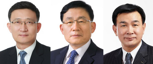 ▲ (왼쪽부터)양승욱 현대모비스 연구개발본부장 부사장, 한용빈 현대모비스 재경본부장 부사장, 전용덕 현대모비스 차량부품본부장 부사장.ⓒ현대차그룹