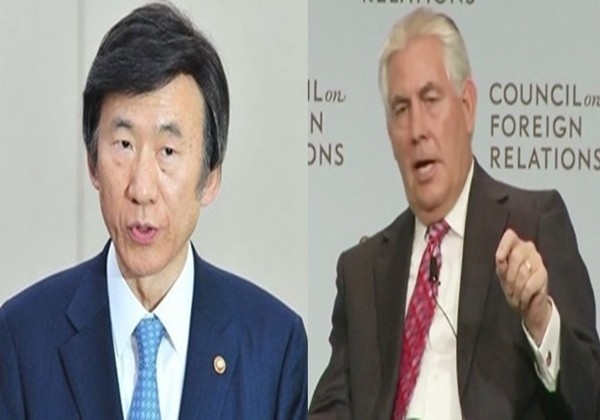 ▲ 윤병세 외교장관이 렉스 틸러슨 신임 美국무장관과 전화 통화를 갖고 한·미관계가 외교·안보 분야를 넘어 포괄적 전략동맹으로 성장했다는데 인식을 같이했다. 사진은 (왼쪽부터) 윤병세 장관, 틸러슨 장관.ⓒ뉴데일리 DB, '알자지라' 영상 캡쳐