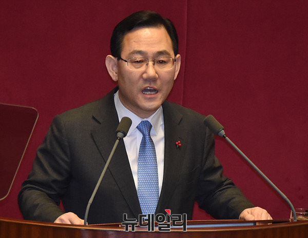 ▲ 바른정당 주호영 원내대표가 7일 국회본회의장에서 교섭단체대표연설을 하고 있다. ⓒ뉴데일리 이종현 기자