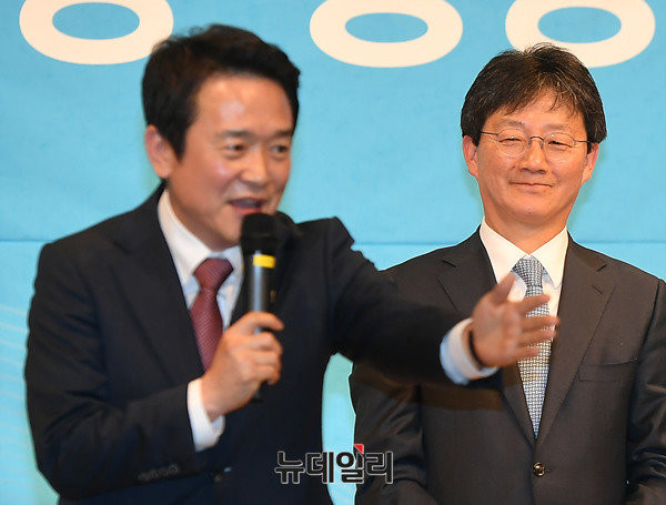 ▲ 바른정당 남경필 경기도지사와 유승민 의원. ⓒ뉴데일리 정상윤 기자