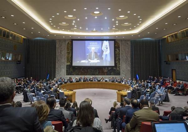 ▲ 유엔 안전보장이사회가 북한의 중장거리 탄도미사일 발사를 규탄하는 언론성명을 채택했다. 사진은 유엔 안전보장이사회.ⓒ유엔