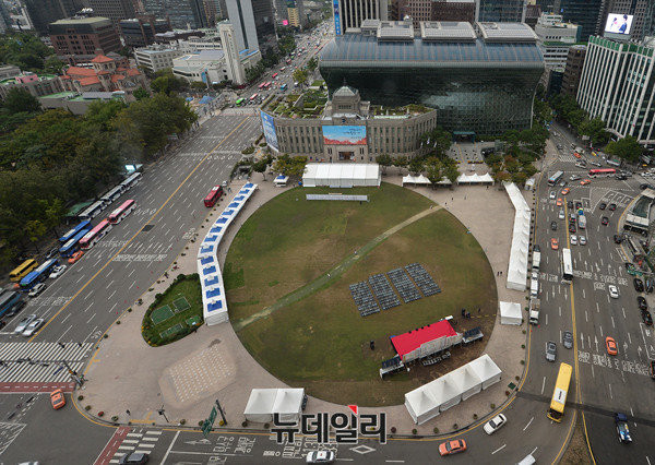 ▲ 서울시청 전경. ⓒ뉴데일리 정상윤 기자