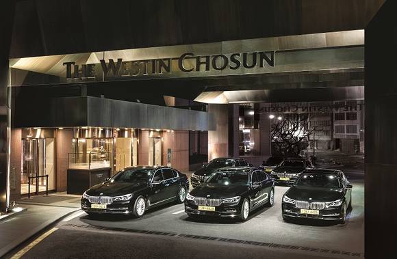 ▲ 국내 최초 BMW 740Li 호텔 리무진 운영. ⓒ서울 웨스틴조선호텔