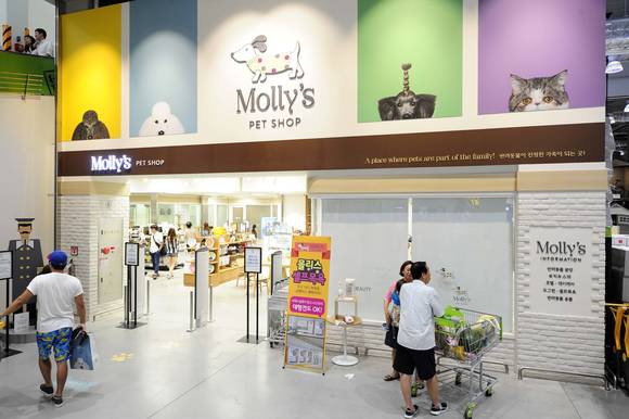 ▲ 이마트에서 운영하는 몰리스펫샵 매장. ⓒ이마트