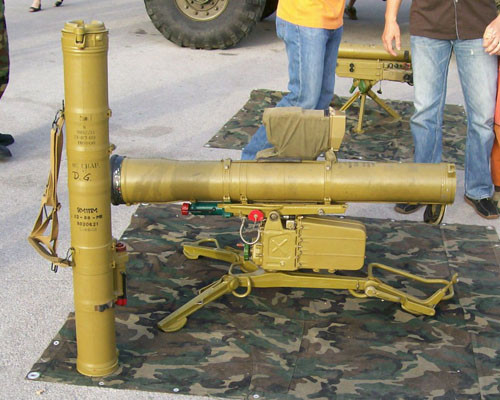 북한이 하마스에 판매한 것으로 추정되는 9K-111 파곳 미사일. TOW 미사일과 흡사하다. ⓒ위키피디아 공개사진.