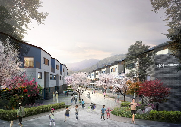 ▲ 김포 자이더빌리지 공용 마당.ⓒGS건설