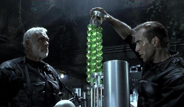 ▲ 1996년작 영화 '더 록'에 나오는 VX가스. VX가스가 실제로 사용된 사례는 1990년대 사담 후세인이 쿠르드족을 향해 사용한 것이 유일하다. 당시 5,000명 이상의 민간인이 즉사했다고 한다. ⓒ영화 '더 록' 관련 유튜브 영상캡쳐