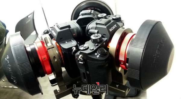 ▲ 조한별 감독이 만든 밀러리스급 360도 VR 제작 시스템 ⓒ오세진 기자