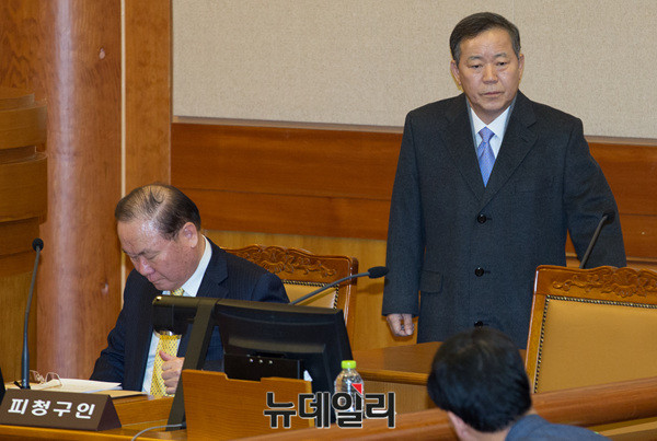 ▲ 대통령측 대리인단 김평우 변호사(오른쪽). ⓒ뉴데일리 공준표 기자