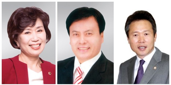 ▲ (왼쪽부터)김양희 충북도의장, 임병운 도의원, 황영호 청주시의장.ⓒ충북도의회·청주시의회