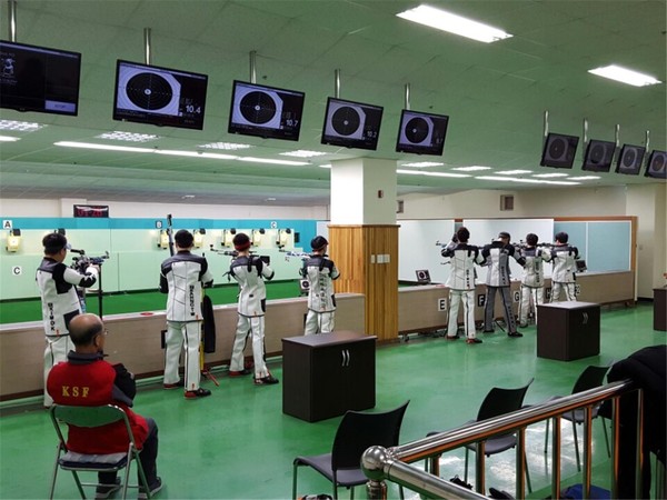 ▲ 보은군청 사격팀 경기 모습. ⓒ보은군