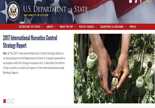 ▲ 북한 각계각층에서 필로폰과 같은 마약이 널리 사용되고 있는 것으로 알려졌다. 사진은 '2017 국제 마약통제 전략 보고서'가 게재된 美국무부 홈페이지 일부.ⓒ美국무부 홈페이지 캡쳐