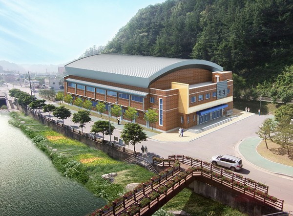 ▲ 단양군 매포체육관 조감도.ⓒ단양군