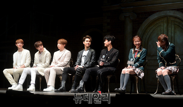 ▲ 왼쪽부터 하나자와 루이(はなざわ るい) 역을 맡은 김태오, 성민, 정휘 ⓒ 뉴데일리 공준표