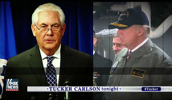 ▲ 트럼프 美대통령이 지난 6일(현지시간) 새로운 행정명령에 서명한 뒤 렉스 틸러슨 국무장관, 제프 세션스 법무장관, 존 켈리 국토안보부 장관이 합동기자회견을 갖고 "미국의 안보에 반드시 필요하다"며 언론 설득작업에 나섰다고 한다. ⓒ美폭스뉴스 관련보도 화면캡쳐