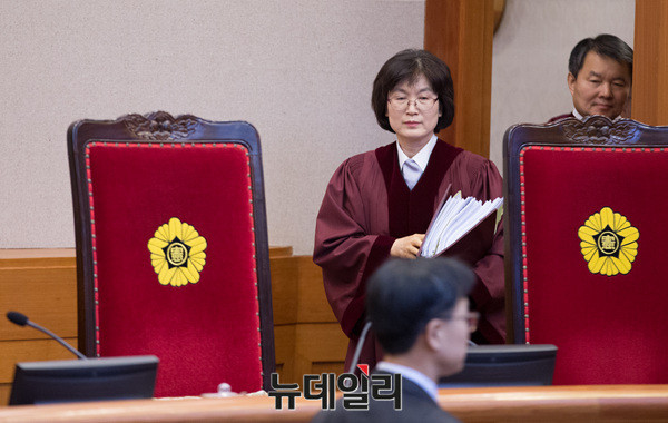 ▲ 이정미 헌재소장 권한대행. ⓒ 뉴데일리 공준표 기자