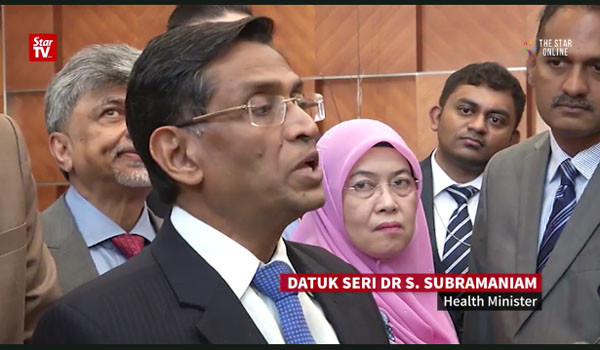 ▲ 수브라마니암 말레이시아 보건장관이 유가족들이 김정남 시신을 2~3주 내에 찾아가라고 말하고 있다. ⓒ말레이시아 더 스타 관련보도 캡쳐