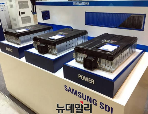 ▲ 삼성SDI가 새롭게 선보인 ESS 제품.ⓒ삼성SDI