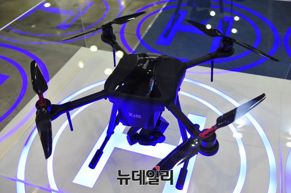 ▲ 세계 2위 영상보안기업인 다와(Dahua) 드론 장비 ⓒ오세진 기자