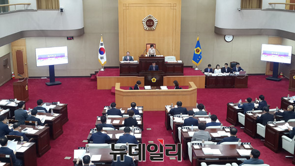 ▲ 충북도의회 본회의장 모습.ⓒ김종혁 기자