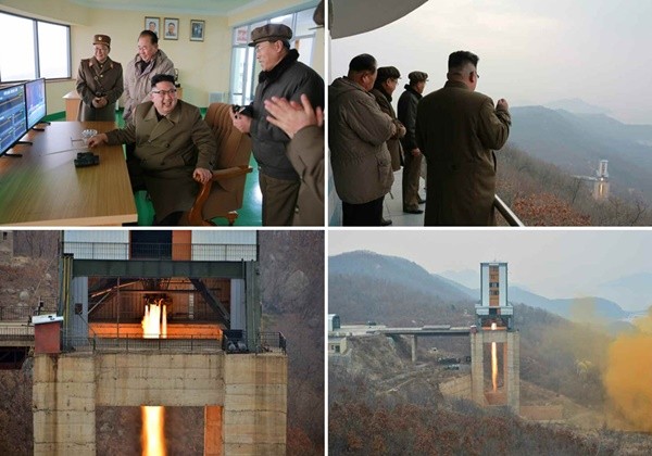 북한의 미사일 능력 고도화에 대한 우려의 목소리가 쏟아지고 있는 가운데 김정은은 신형 고출력 엔진 지상분출 시험에 참관했다. 사진은 관련 北노동신문 보도 일부.ⓒ北선전매체 홈페이지 캡쳐
