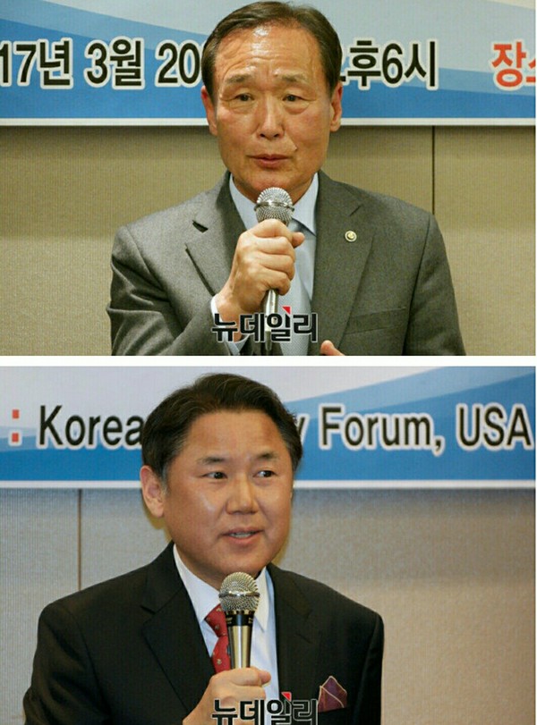 ▲ 경북 경산 문명고 홍택정 이사장(상), 서울 디지텍고 곽일천 교장(하)ⓒ뉴데일리 이기륭 기자