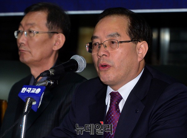 ▲ 하윤수 한국교원단체총연합회 회장. ⓒ뉴데일리 공준표 기자
