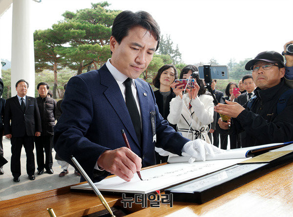 ▲ 자유한국당 소속으로 대선 경선에 출마한 김진태 후보. ⓒ뉴데일리 정상윤 기자