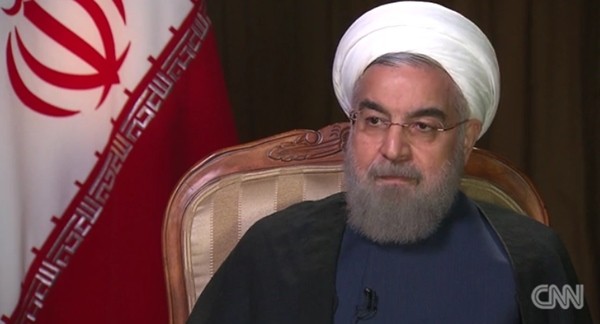 이란 정부가 26일(현지시간) 15개 미국 기업에게 이란 기업과의 거래·협상 등을 금지하는 제재조치를 가했다. 사진은 하산 로하니 이란 대통령.ⓒ美'CNN' 보도영상 캡쳐