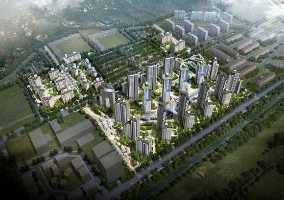 ▲ '광교 컨벤션 꿈에그린' 조감도. ⓒ한화건설