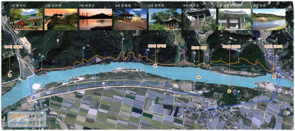 ▲ 금강 둘레길 평면도.ⓒ영동군