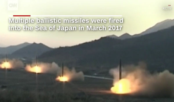 美CNN은 국방부 소식통을 인용, "지난 24일 북한이 대형로켓엔진 분사시험을 했다"고 보도했다. ⓒ美CNN 관련보도 화면캡쳐