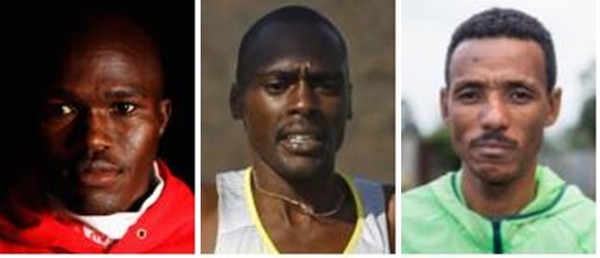 이번 2017대구국제마라톤대회에 참석하는 케냐의 제임스 킵상 쾀바이, 케냐의 피터 키멜리 소메, 에티오피아 첼레 데차사 베예네 선수.ⓒ대구시